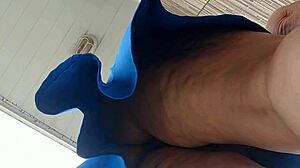 Milf Maid Cleans Sidewalk in See-Through Outfit Flashing Big Clit Publicly