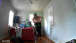 Step Mom Tries New Clothes from Shop Then Masturbates on Hidden Cam