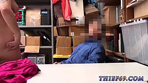 ebony petite teen skips theft uniform ripped police bbc rough!