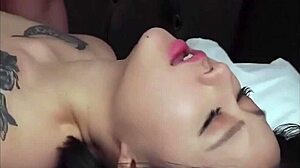 hungry young babe squirts on huge cock at home