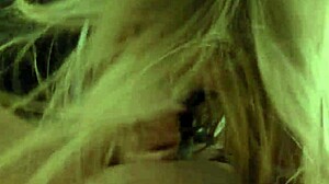 Look at this amateur wife sucking cock deep at the halloween party while sober