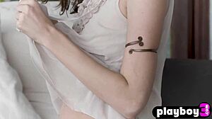 petite small tits milf strips hot during workout posing session