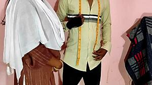 Desi bhabhi gets fucked by tailor after accidental pussy grope in dress fitting