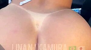 Sexy Japanese Lina Nakamura Sucks and Rides John Coffee's BBC Dry in Parking Lot