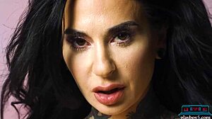 Busty tattooed milf Joanna Angel strips for Playboy tease