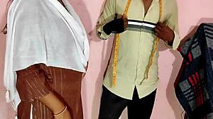 Desi bhabhi gets fucked by tailor after accidental pussy grope in dress fitting