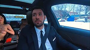 russian milf horny wife plays dirty public game in fake taxi pickup