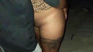 Horny latina tattooed wife fingered and exposed on public beach