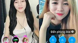 Two cute Korean girls tease sexy in webcam livestream