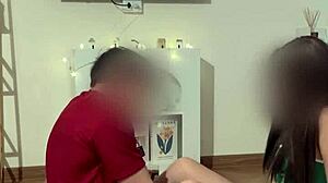 morning coffee sensual sex petite asian shaved pussy after christmas 😍