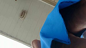 Milf Maid Cleans Sidewalk in See-Through Outfit Flashing Big Clit Publicly