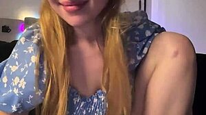 wet blonde teen masturbates pussy bent over doggystyle fingering to orgasm on webcam