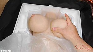 curvy saleswoman offers tantaly fuck doll demo missionary creampie squirting!