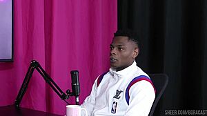 bruna carlos strips sheer red lingerie for will mastro casting