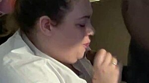 Bam gobbles big black cock super sloppy facial finish