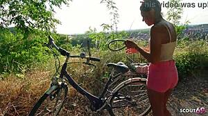 Oiled teen babe's tight pussy gets hardcore pleased ending massage fuck