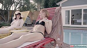 Shemale couple bareback anal pounds the masseuse hard