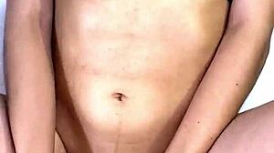 Skinny petite Latina teen with big natural tits cheats after school for tight creampie missionary pounding?