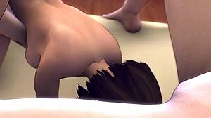 giantess tall cartoon swallows ass in deep anal vore unbirth