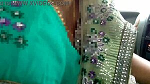 stepmom swallows stepson's cum after car blowjob outdoor