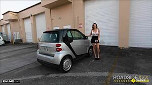 roadside huge tits babe bent over fucked hard by mechanic in garage pov