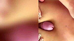 he catches latina wife watching porn gets big tits titjob bedroom