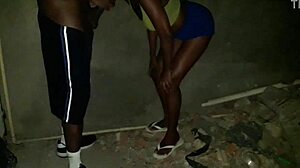 Skinny dude's huge cock gets sucked then anal pounds shorty