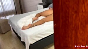 roommate wakes latina with giant cock deepthroat dorm fuck