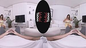 Virtual Taboo - Shaved Brunette Pranks Wank Session