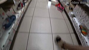 damn! peeping russian's gorgeous pantyhose ass and legs in store upskirt