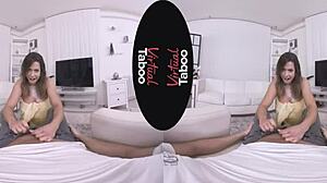 Virtual Taboo - Shaved Brunette Pranks Wank Session