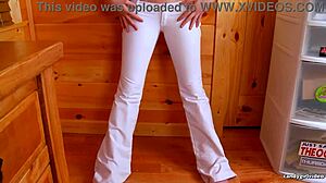 Addie Juniper's Tight Pussy In Thong Closeup!