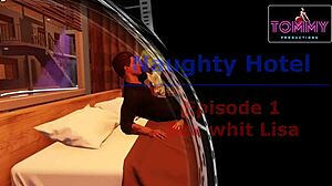 Naughty hotel room pussy play