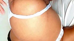 big ass latina teen bent over for bbc creampie doggystyle