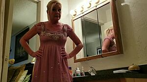 shaved milf wife pissed flashing heels pov dont block her striptease 😡👠