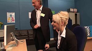 ben dover's the boss making his secretary suck dick double cumshot on company time 😜