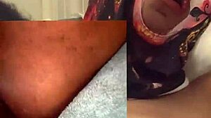 He devours her wet ebony pussy close-up during movie night squirting moans part 2