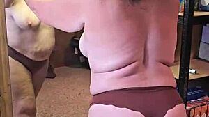 granny milf cougar rips clothes strips big ass tits tease 😈🍑💋