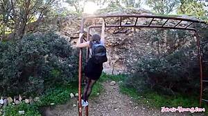 Cute Petite Girlfriend Bent Over Doggystyle Big Cock Wet Pussy Athens Vlog