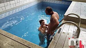 🤰 pregnant wife cheats with trainer while cuck films creampie load 😈 homemade mess