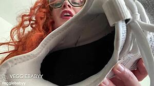 mean redhead gym girl forces you to sniff stinky sneakers full veggiebabyy manyvids