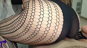 watch this latina milf bounce ass on sofa titjob cum pov