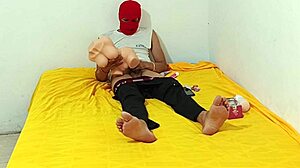 Tireless Masturbator's Big Cock Pounds Latina Slut Using Soft Silicone Torso Homemade