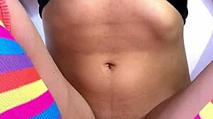 Skinny petite Latina teen with big natural tits cheats after school for tight creampie missionary pounding?