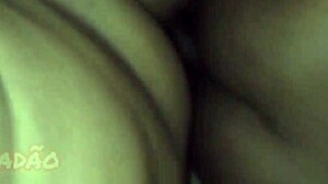 Juicy BBW ebony moans sideways begging cum in her fat ass