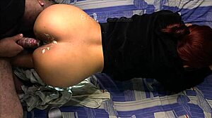 slutty redhead with massive tits begs for rough cock in tight pussy