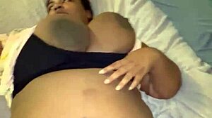 Wanna see my pregnant fat wife's coochie creaming on my stroke?