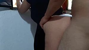 Babysitter squirts creampie while watching for wife pov