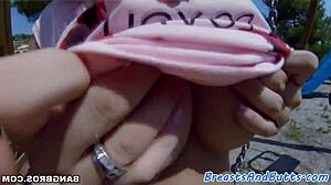 Busty milf toys then spoons in amateur fuck