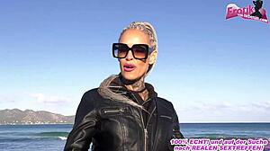 i nabbed this tattooed blonde german milf off the beach heh